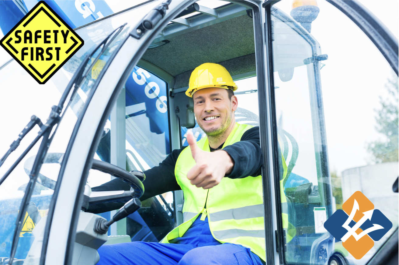Man in a public entity vehicle